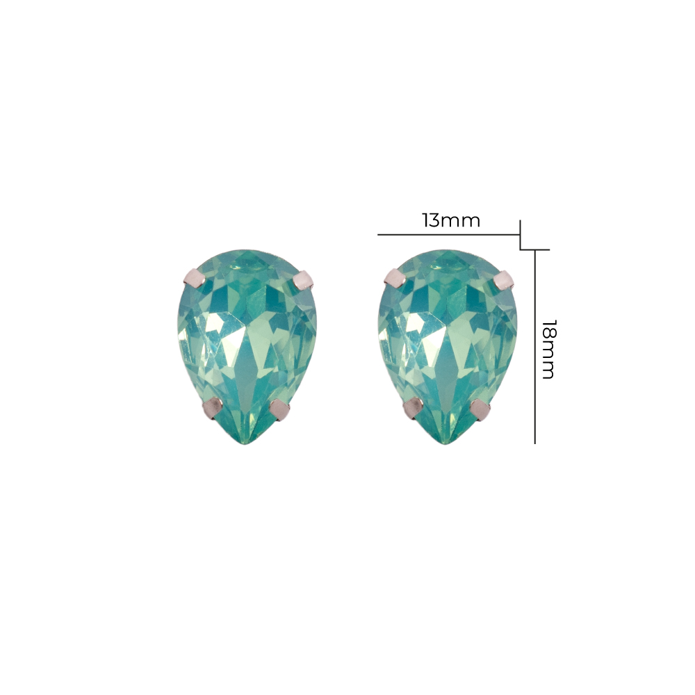 Strass Gota 13x18mm Menta