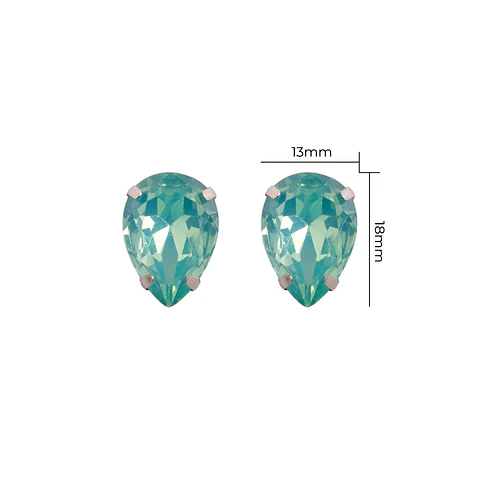 Strass Gota 13x18mm Menta