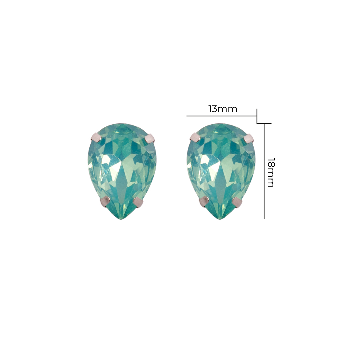 Strass Gota 13x18mm Menta 1