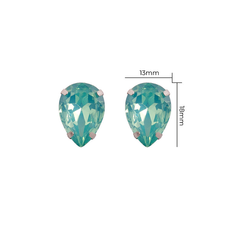 Strass Gota 13x18mm Menta 1