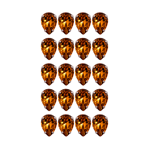 Strass Gota 13x18mm Ocre