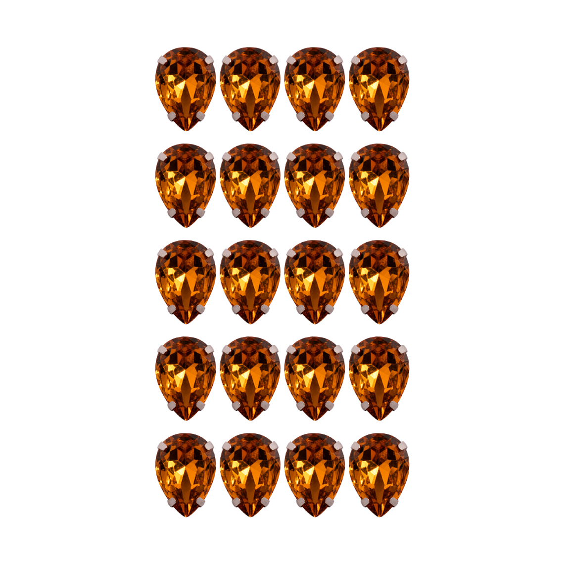 Strass Gota 13x18mm Ocre 2
