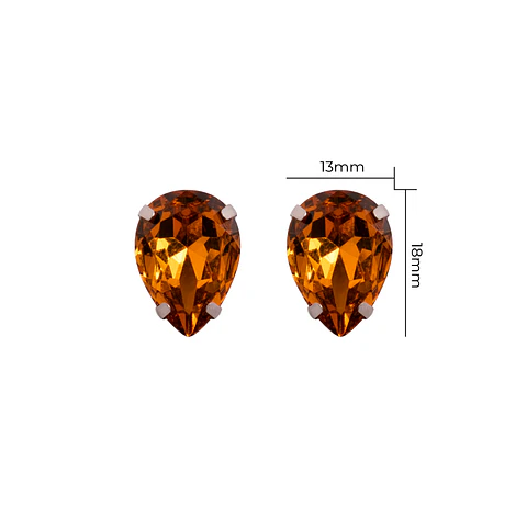 Strass Gota 13x18mm Ocre