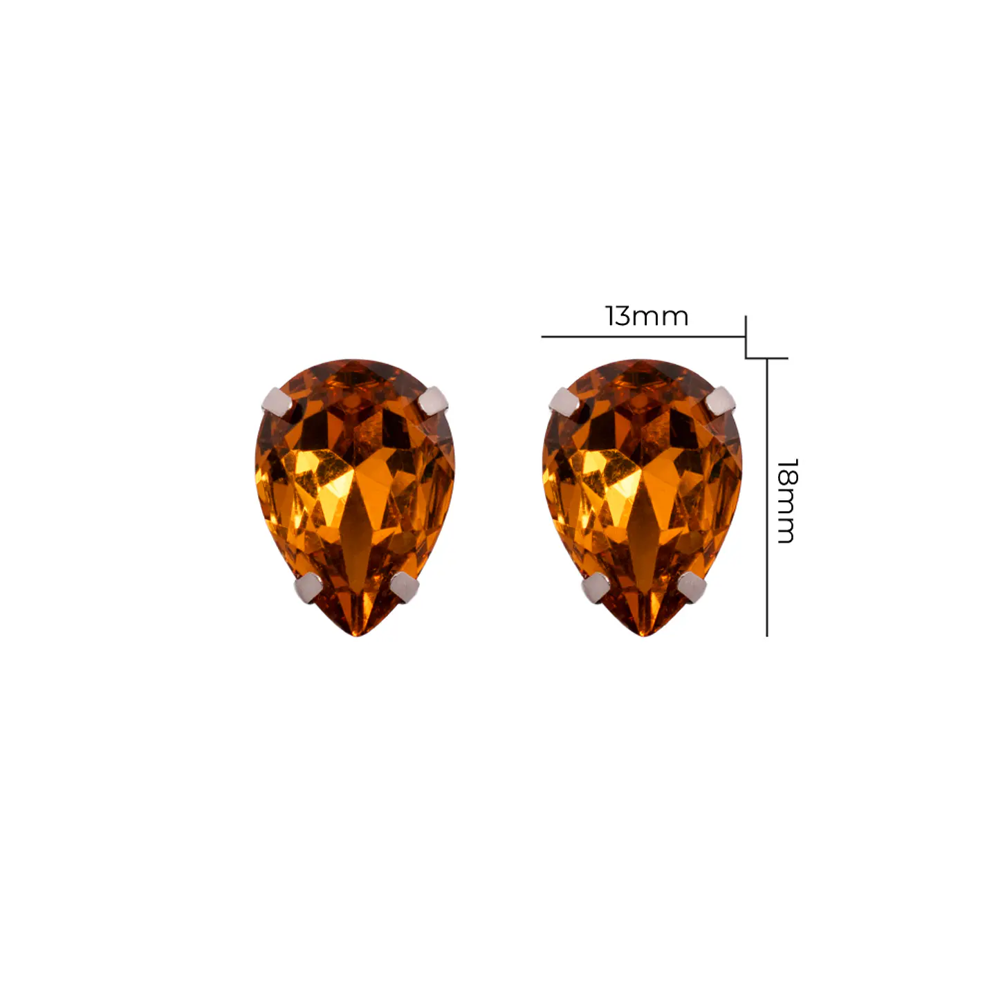 Strass Gota 13x18mm Ocre 1