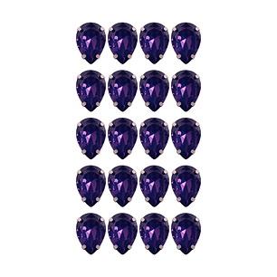 Strass Gota 13x18mm Morado