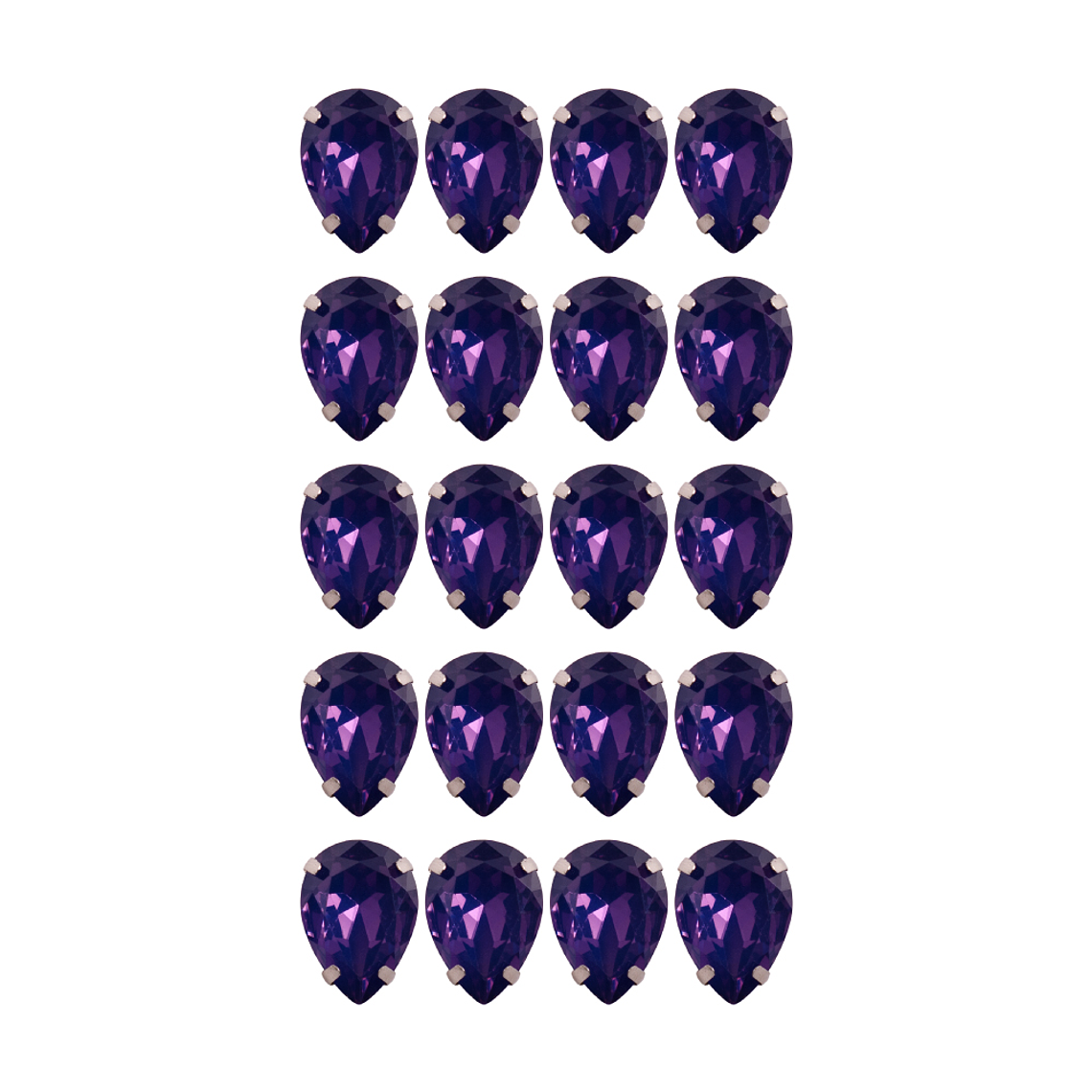 Strass Gota 13x18mm Morado 2