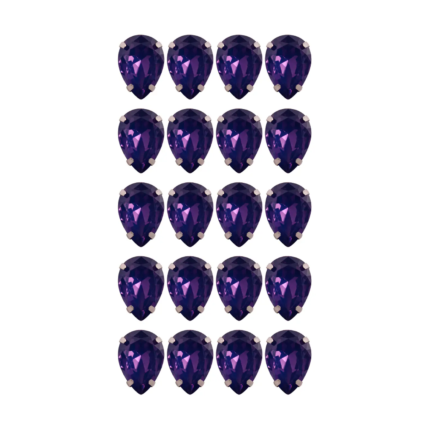 Strass Gota 13x18mm Morado 2