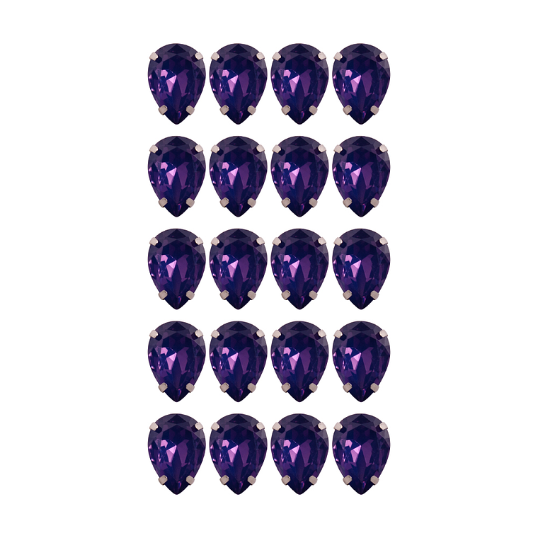Strass Gota 13x18mm Morado 2