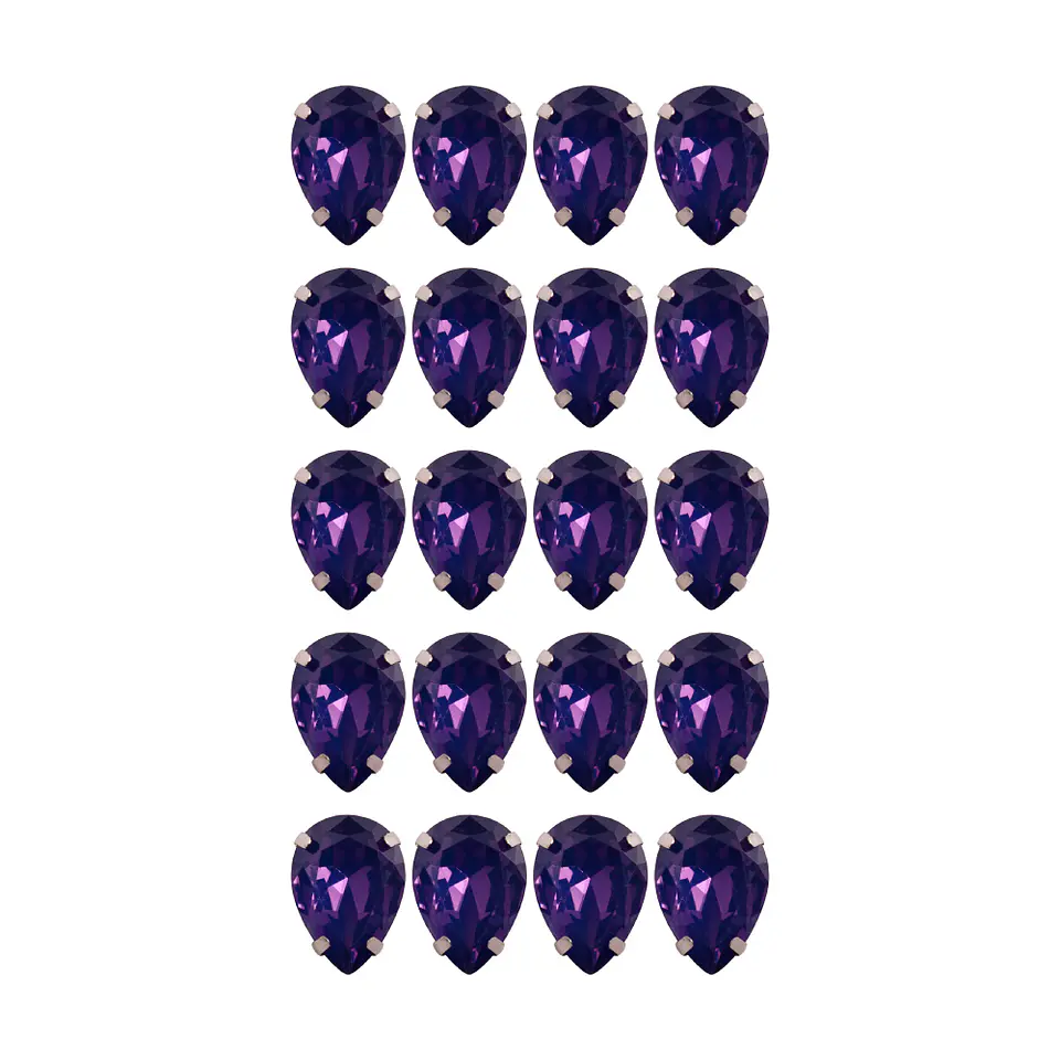 Strass Gota 13x18mm Morado 2