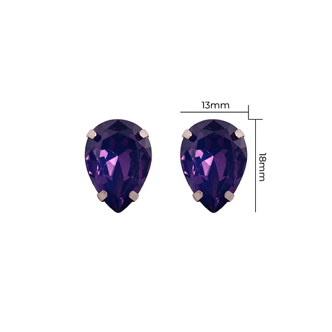 Strass Gota 13x18mm Morado