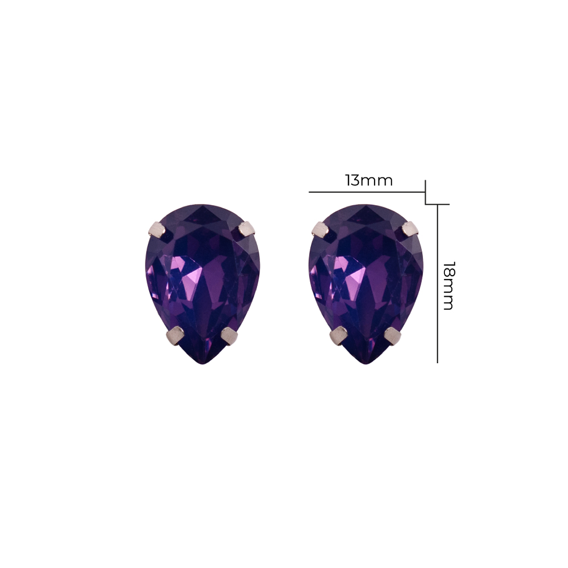 Strass Gota 13x18mm Morado 1