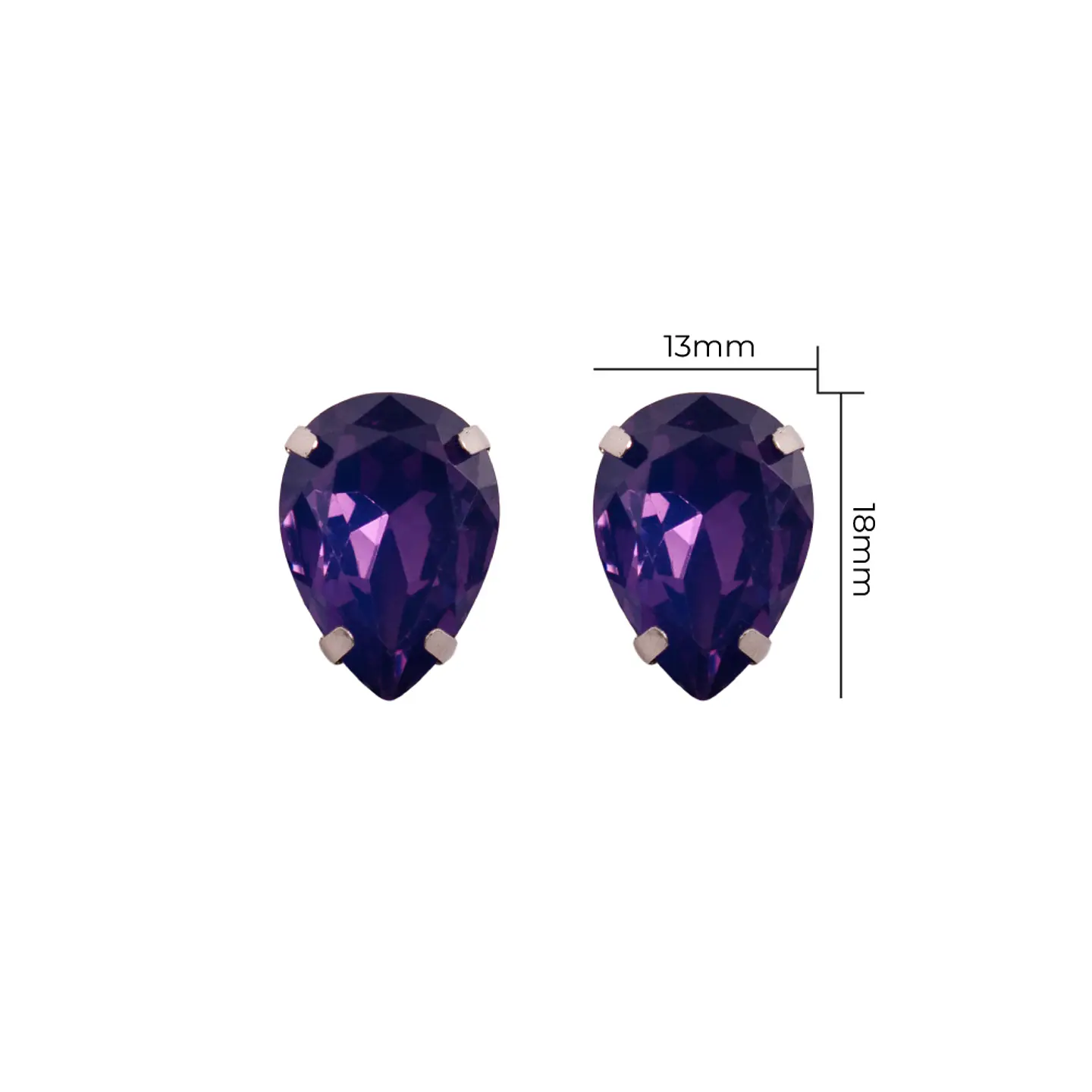 Strass Gota 13x18mm Morado 1