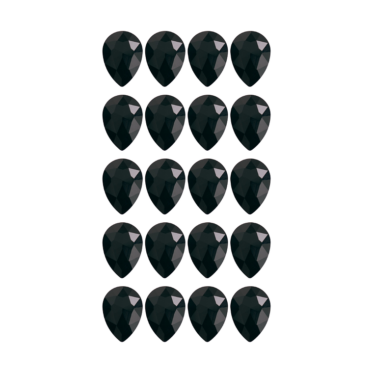 Strass Gota 13x18mm Negro 2