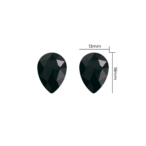 Strass Gota 13x18mm Negro