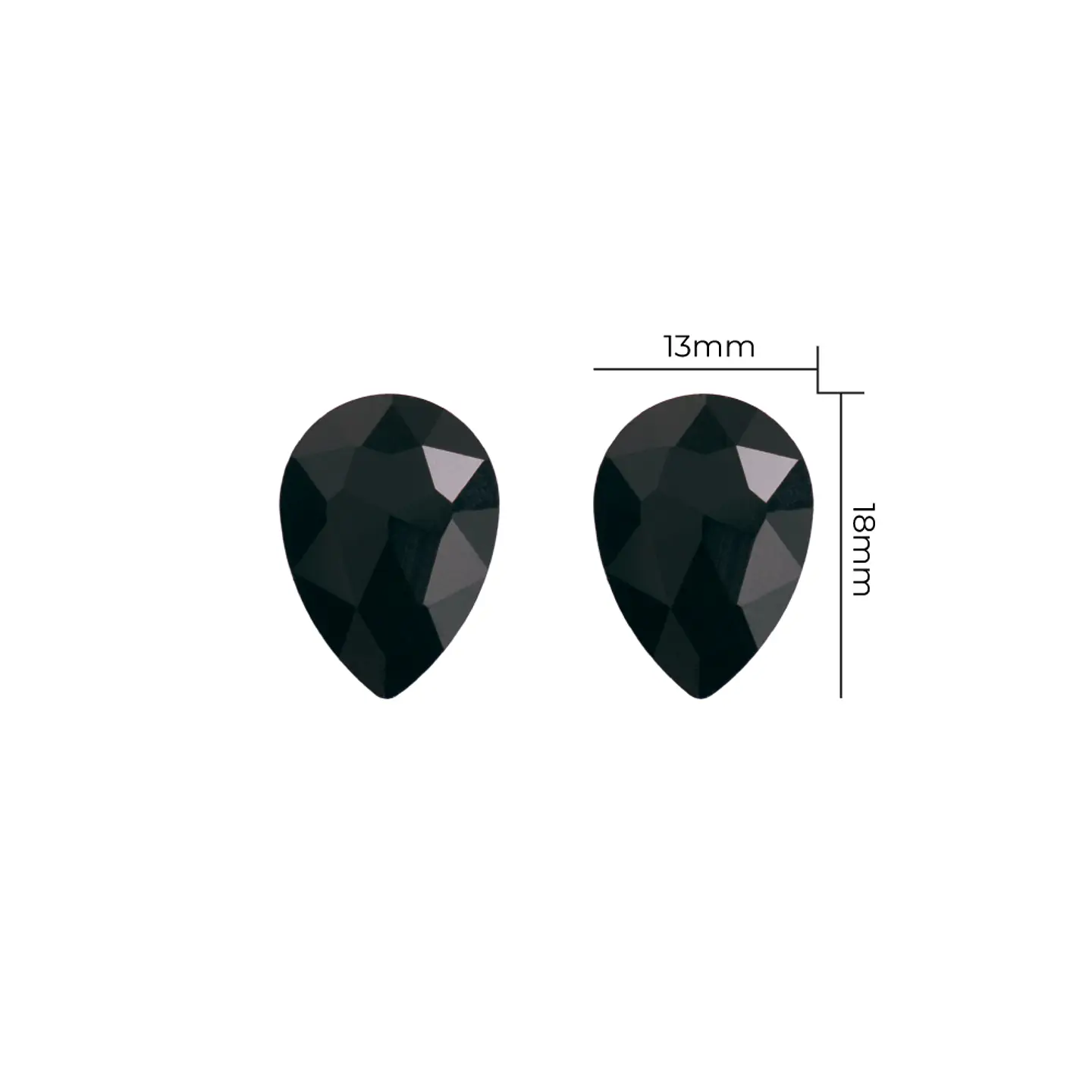 Strass Gota 13x18mm Negro 1