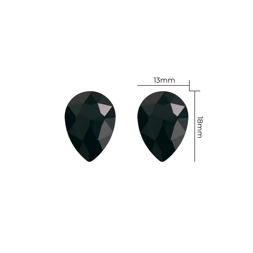 Strass Gota 13x18mm Negro 1