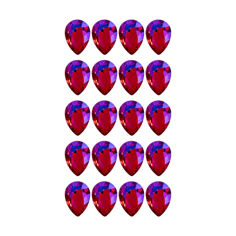 Strass Gota 13x18mm Fucsia Tornasolado