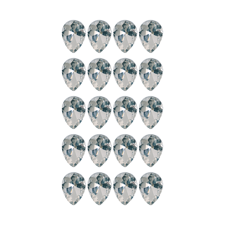 Strass Gota 13x18mm Transparente 2