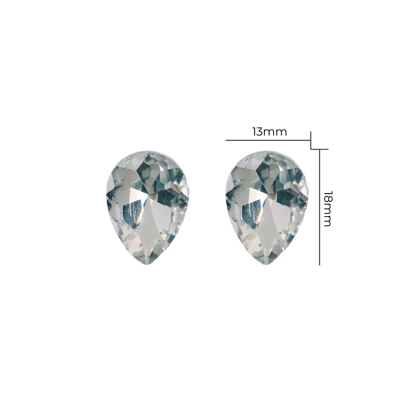 Strass Gota 13x18mm Transparente 1