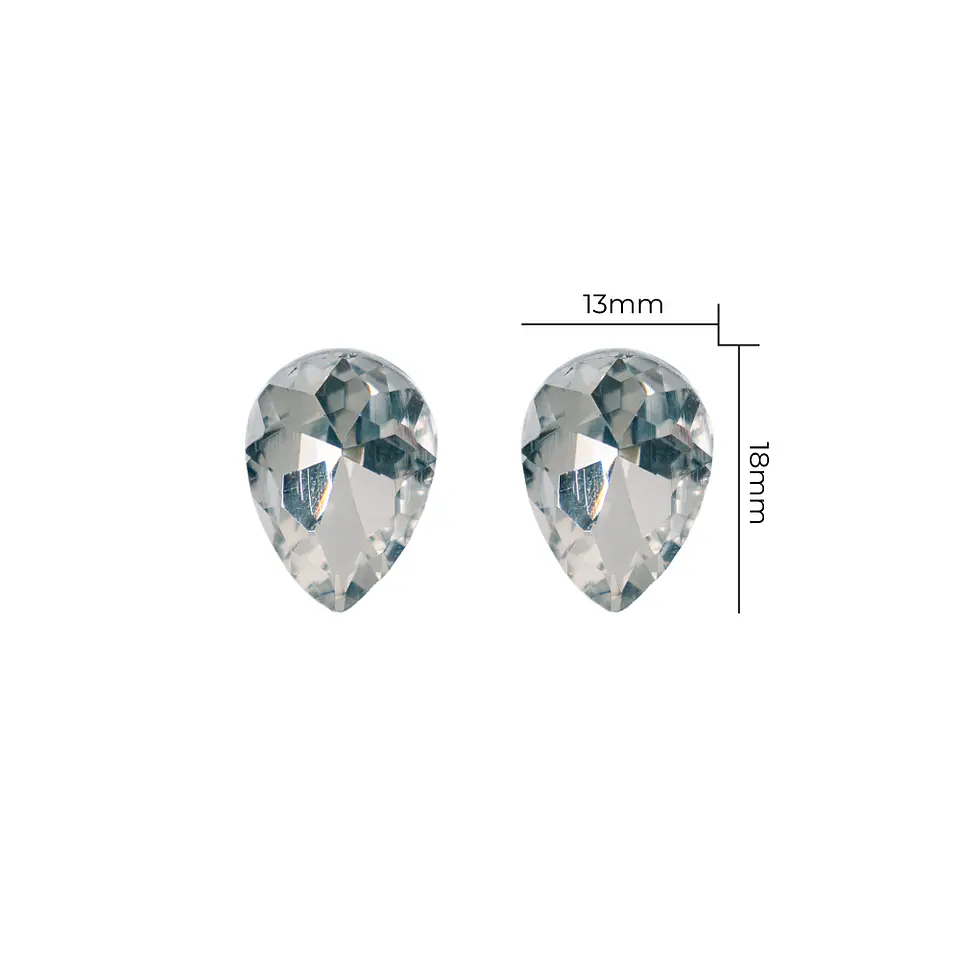 Strass Gota 13x18mm Transparente 1