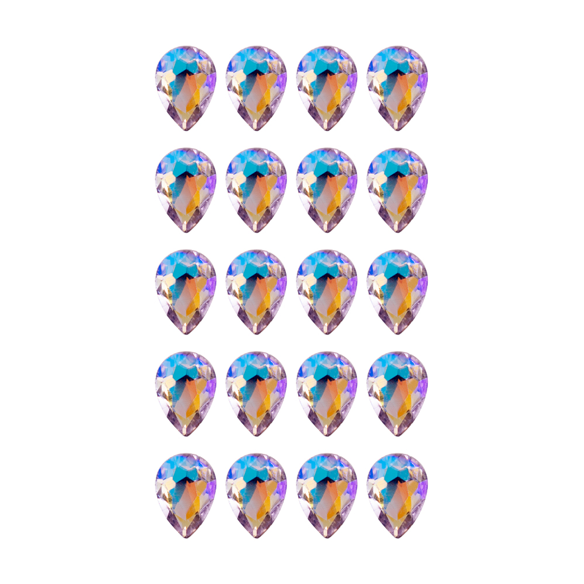 Strass Gota 10x14mm Morado Tornasolado 2