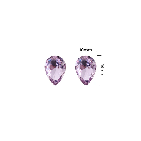 Strass Gota 10x14mm Morado Claro