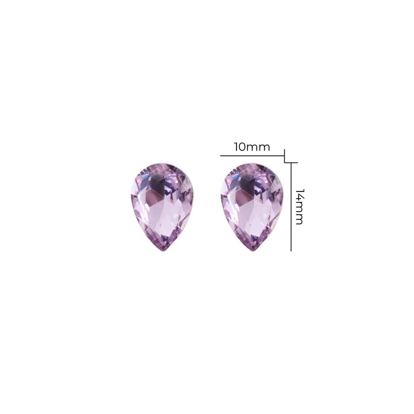 Strass Gota 10x14mm Morado Claro 1