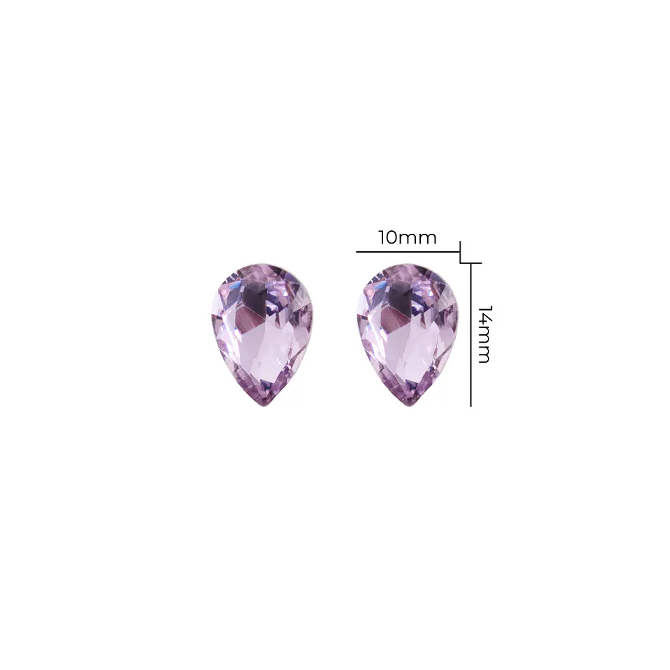 Strass Gota 10x14mm Morado Claro 1