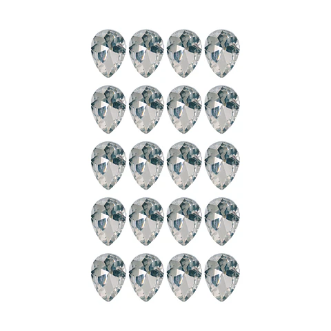 Strass Gota 10x14mm Transparente