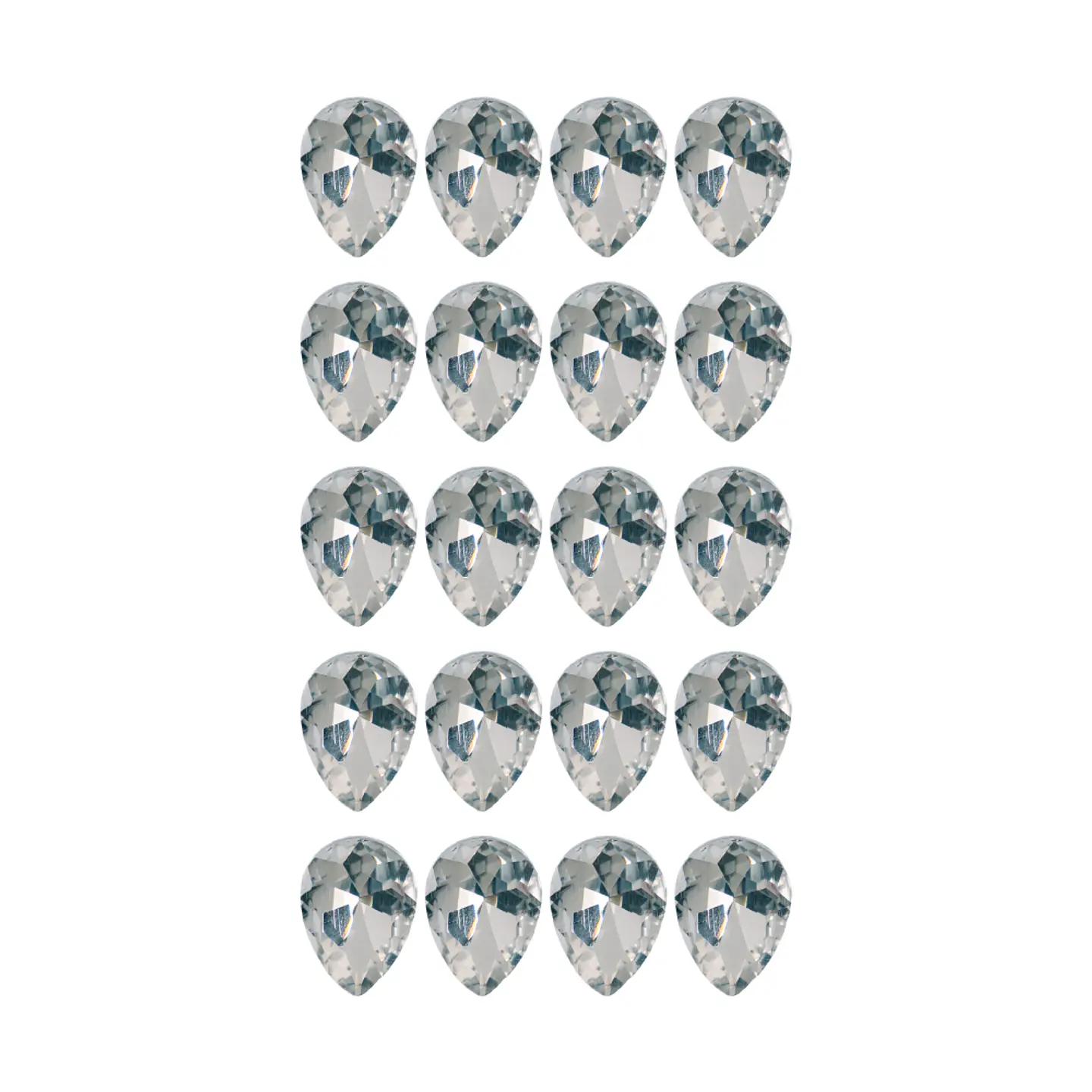 Strass Gota 10x14mm Transparente 2