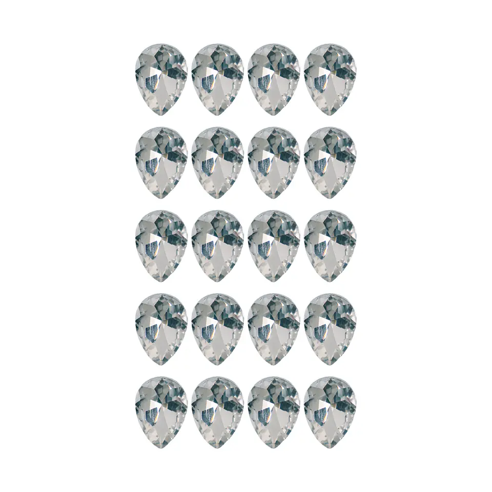 Strass Gota 10x14mm Transparente 2