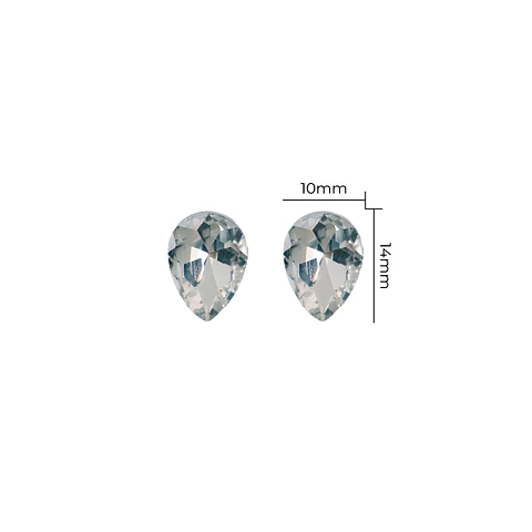 Strass Gota 10x14mm Transparente