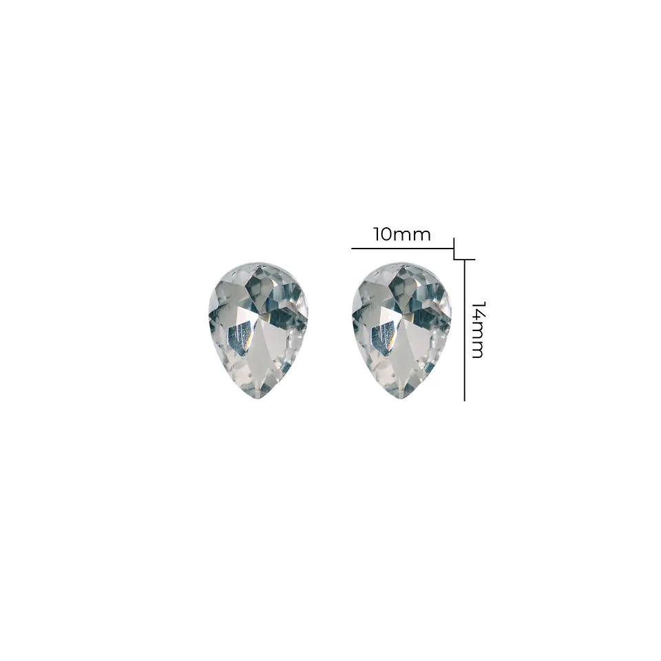 Strass Gota 10x14mm Transparente 1