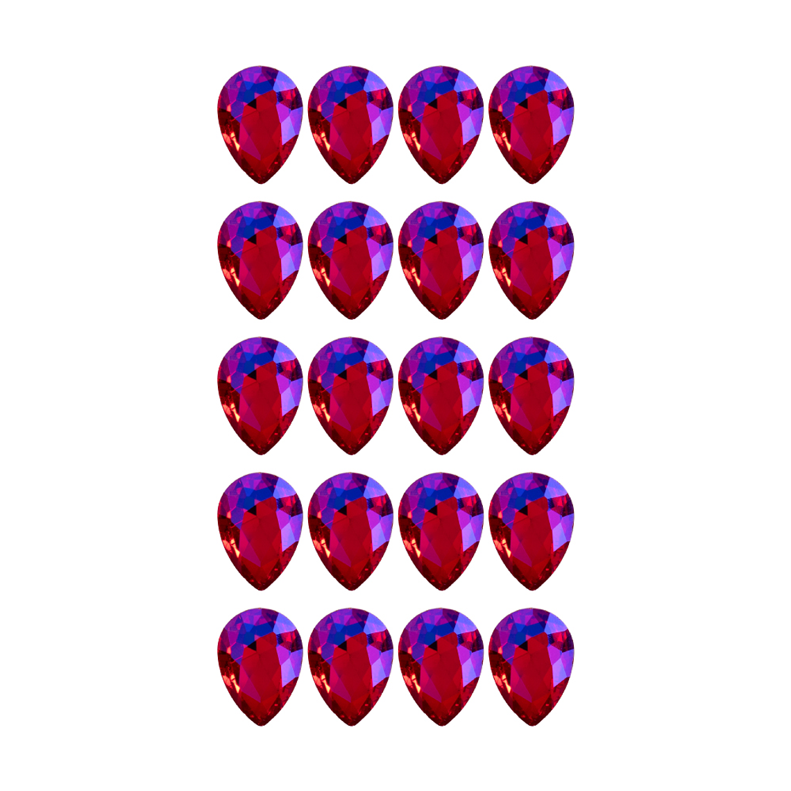 Strass Gota 10x14mm Fucsia Tornasolado 2