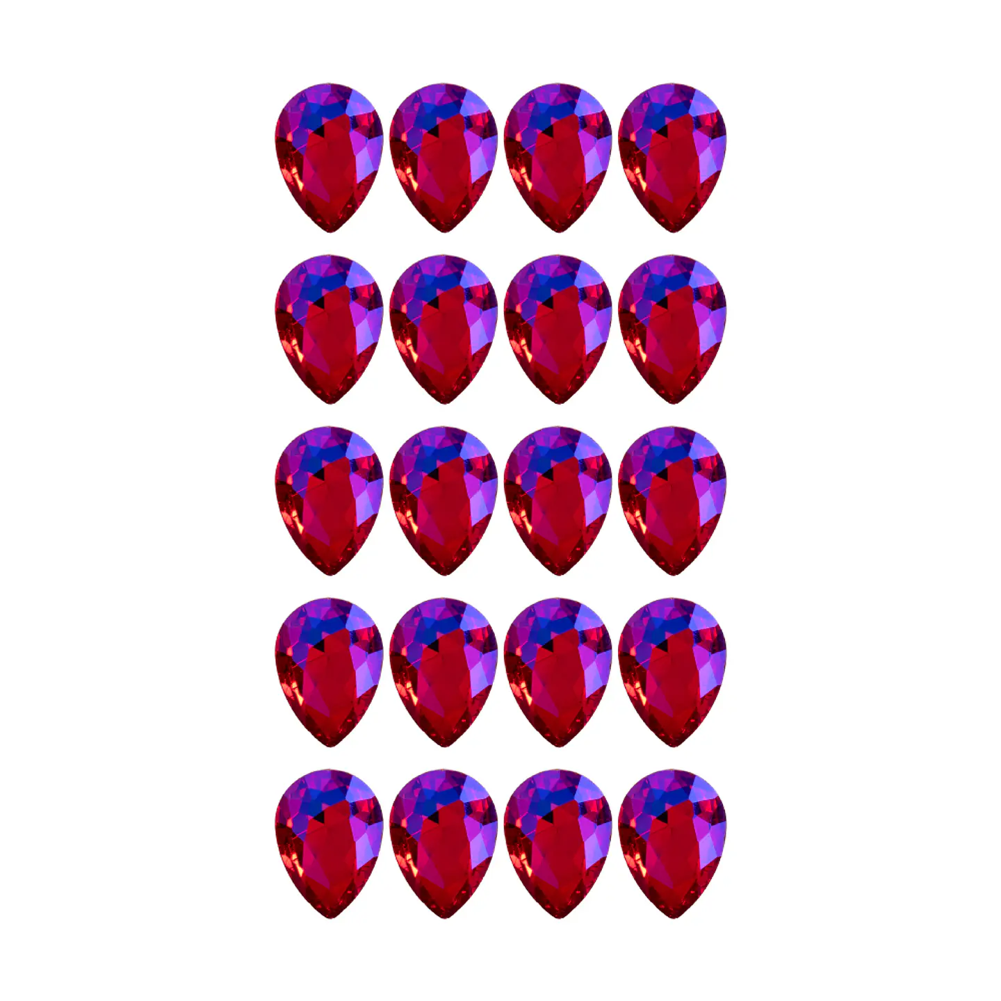 Strass Gota 10x14mm Fucsia Tornasolado 2
