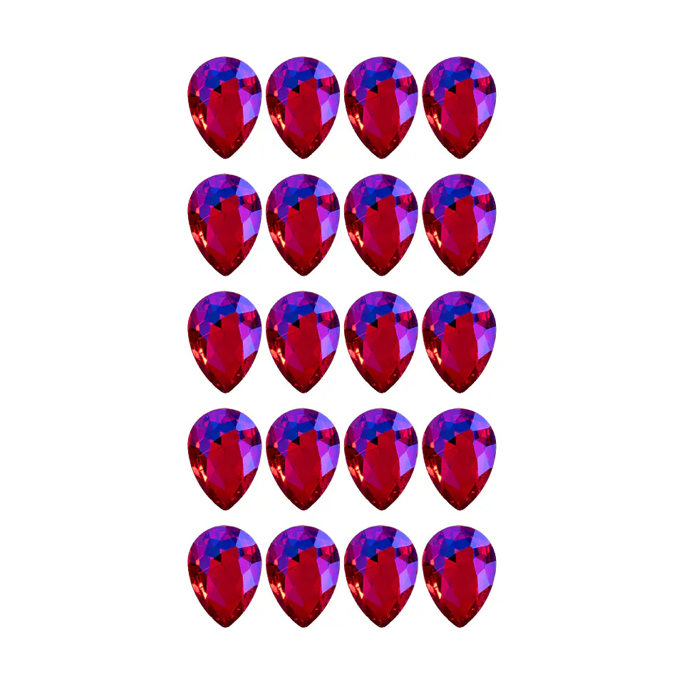 Strass Gota 10x14mm Fucsia Tornasolado 2