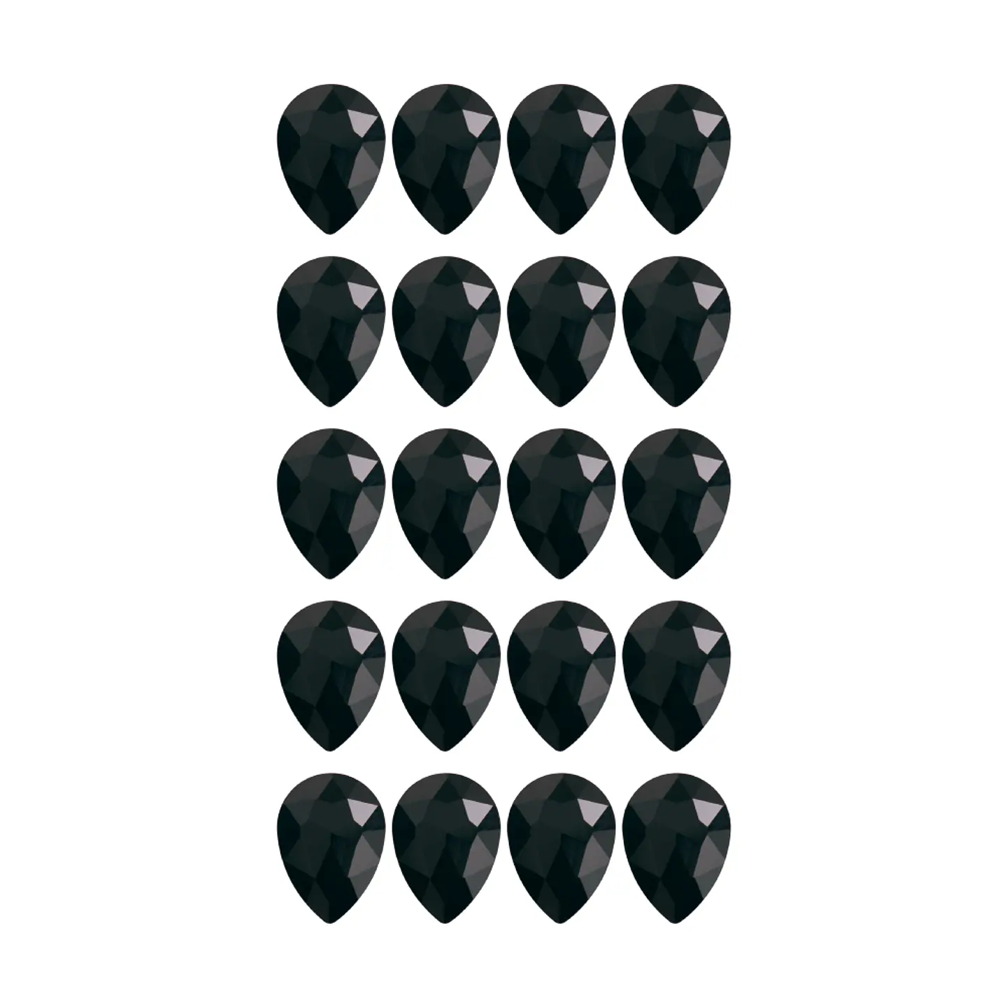 Strass Gota 10x14mm Negro 2