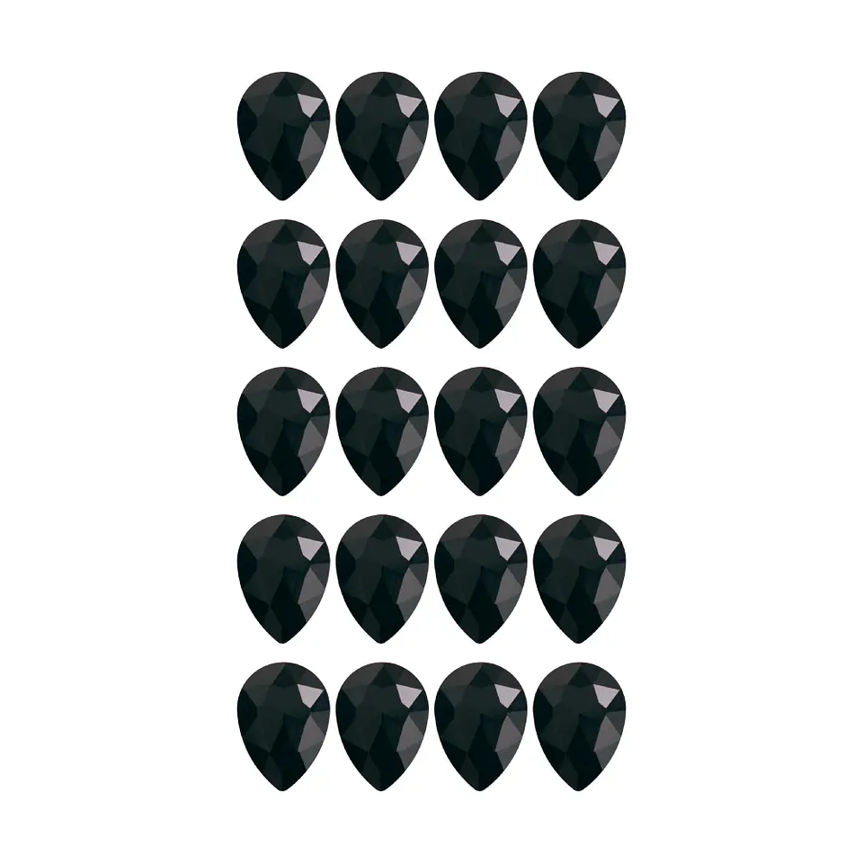Strass Gota 10x14mm Negro 2