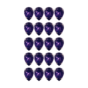 Strass Gota 10x14mm Morado