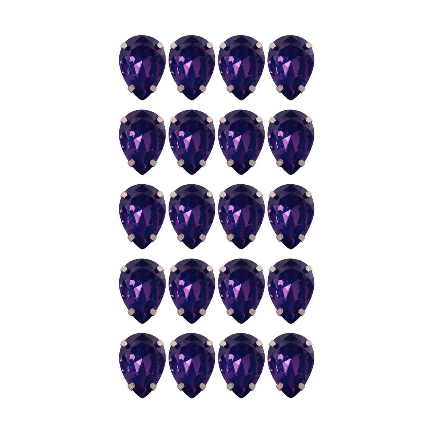 Strass Gota 10x14mm Morado 2