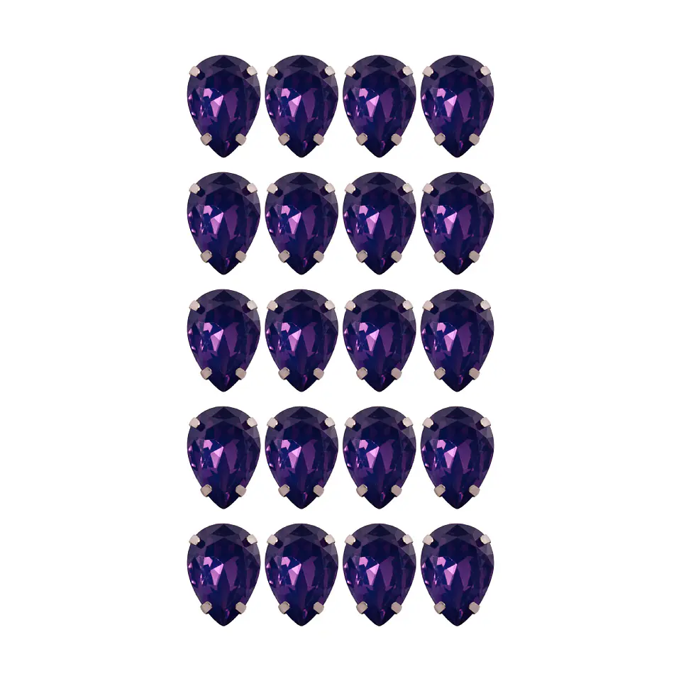 Strass Gota 10x14mm Morado 2
