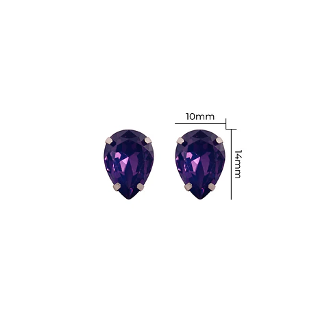 Strass Gota 10x14mm Morado