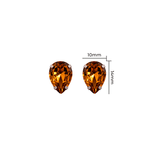 Strass Gota 10x14mm Ocre
