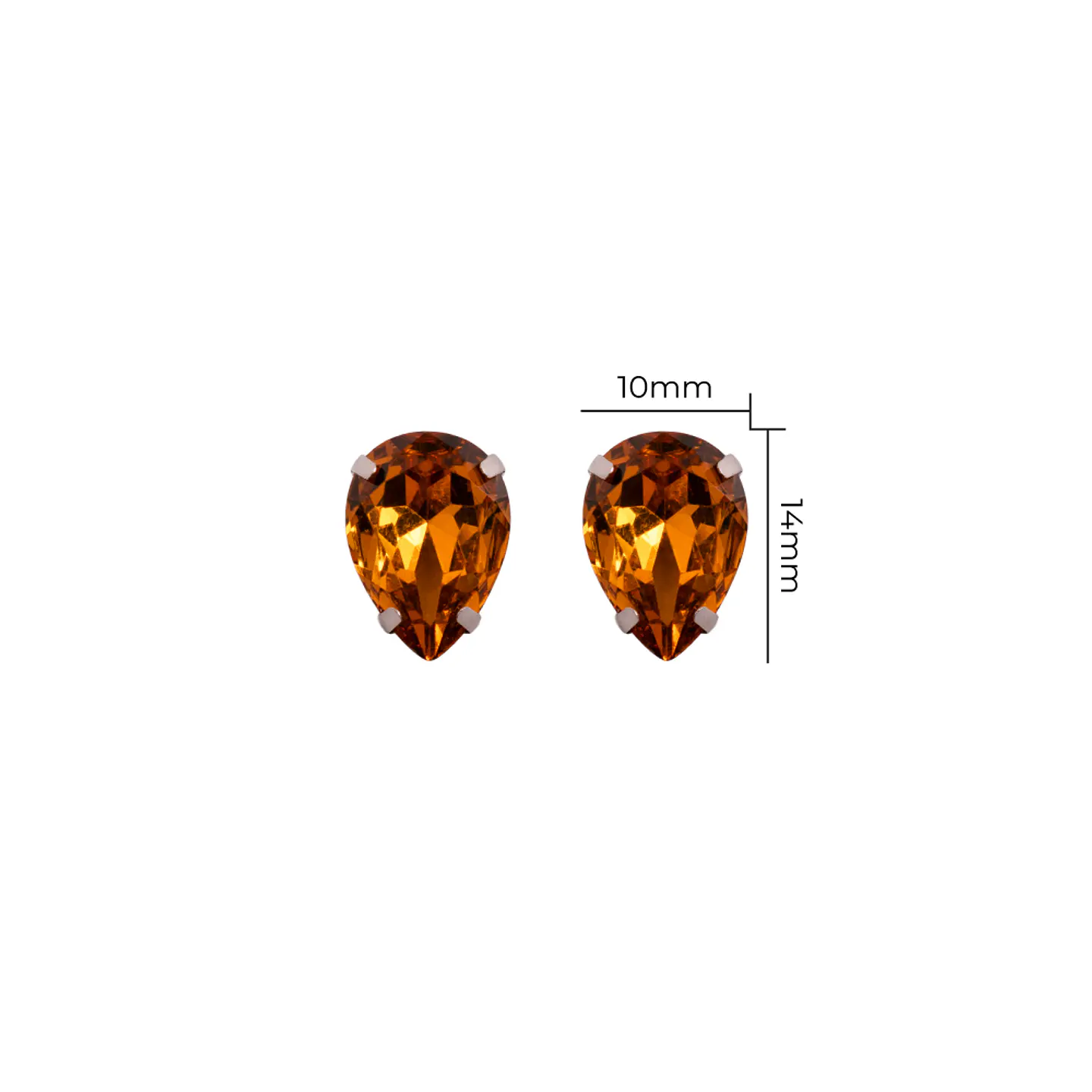 Strass Gota 10x14mm Ocre 1