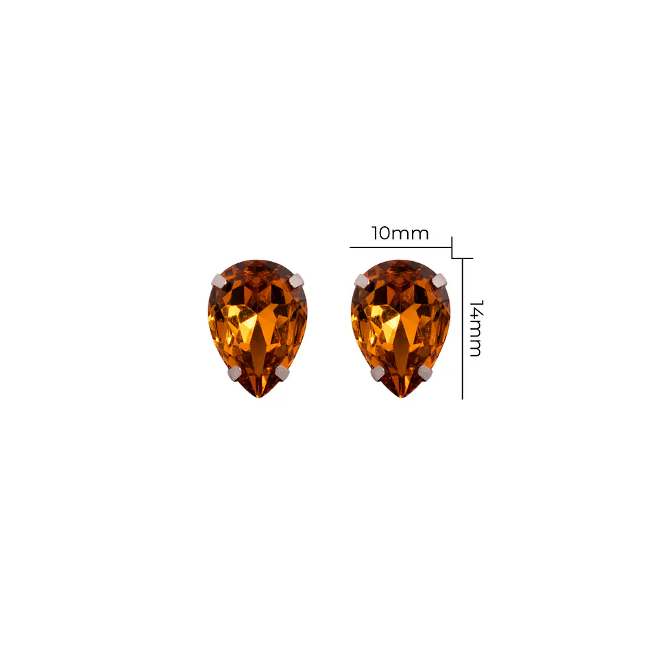 Strass Gota 10x14mm Ocre 1