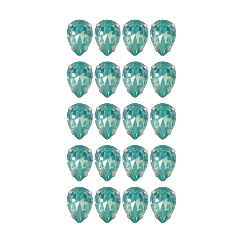 Strass Gota 10x14mm Menta