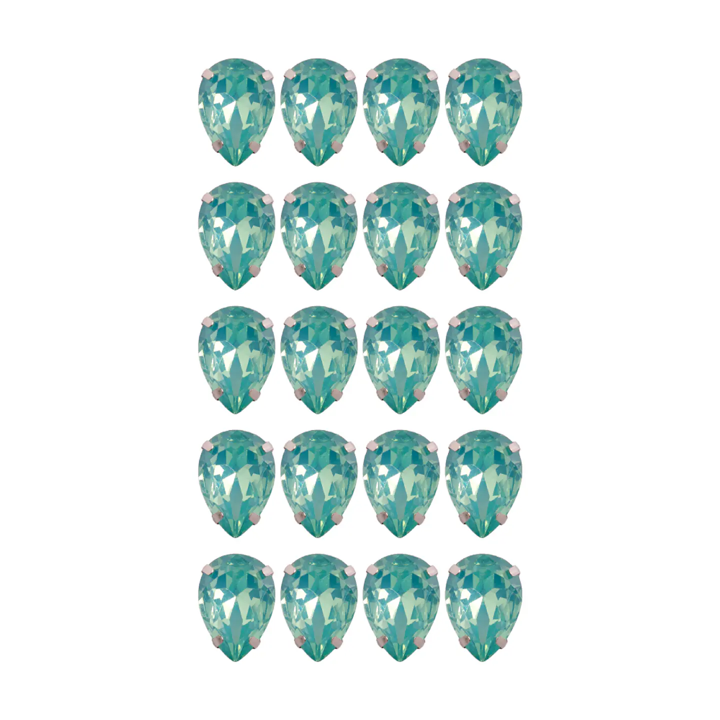Strass Gota 10x14mm Menta 2