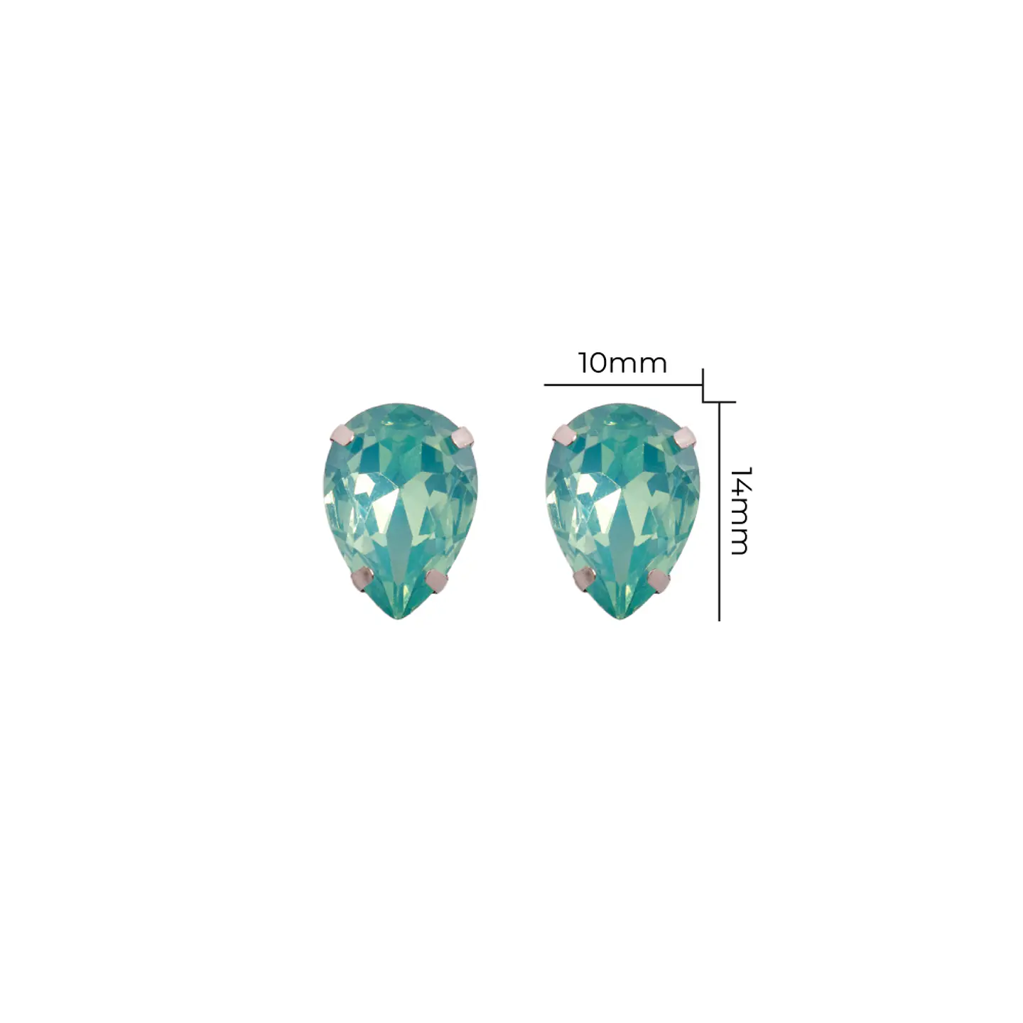 Strass Gota 10x14mm Menta 1