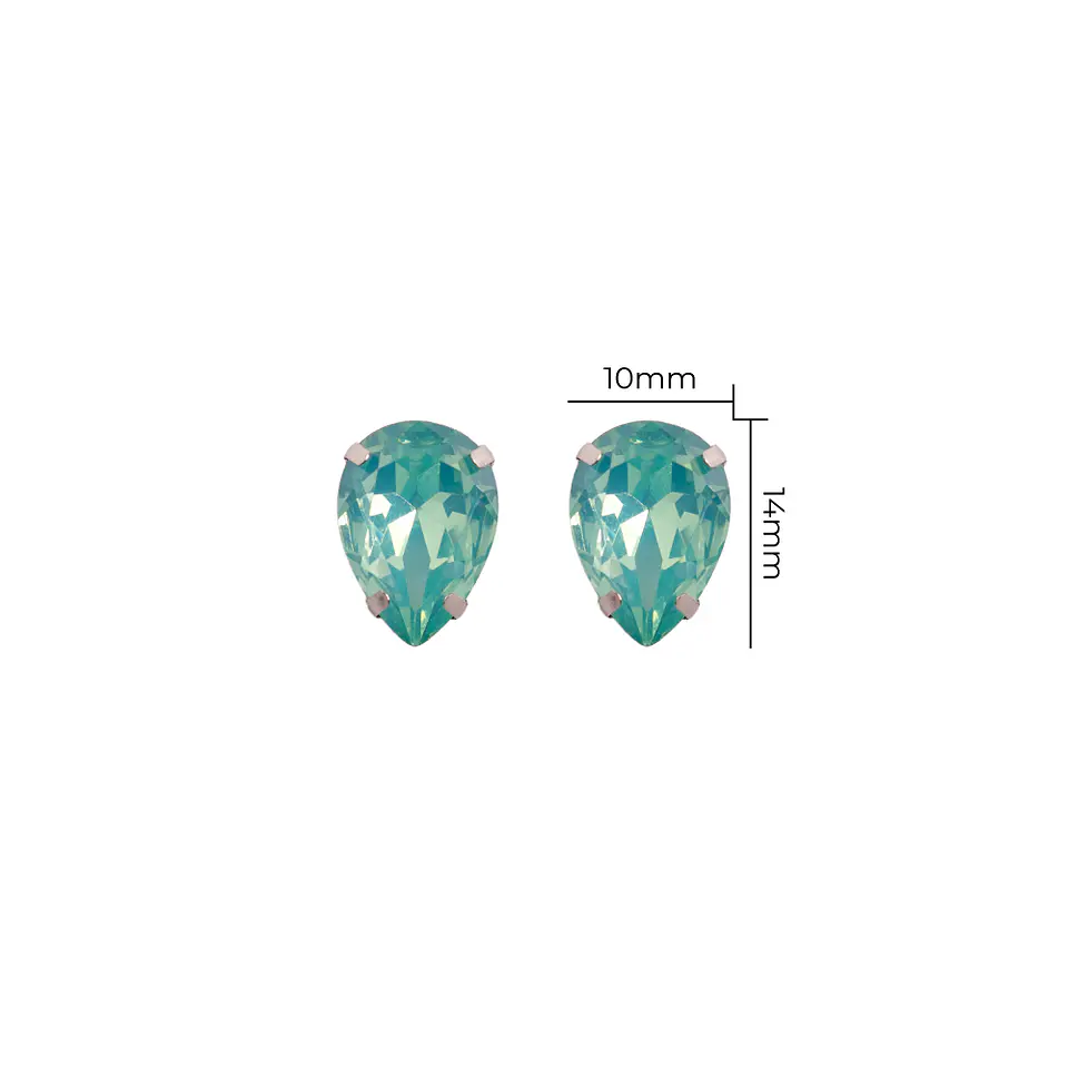 Strass Gota 10x14mm Menta 1