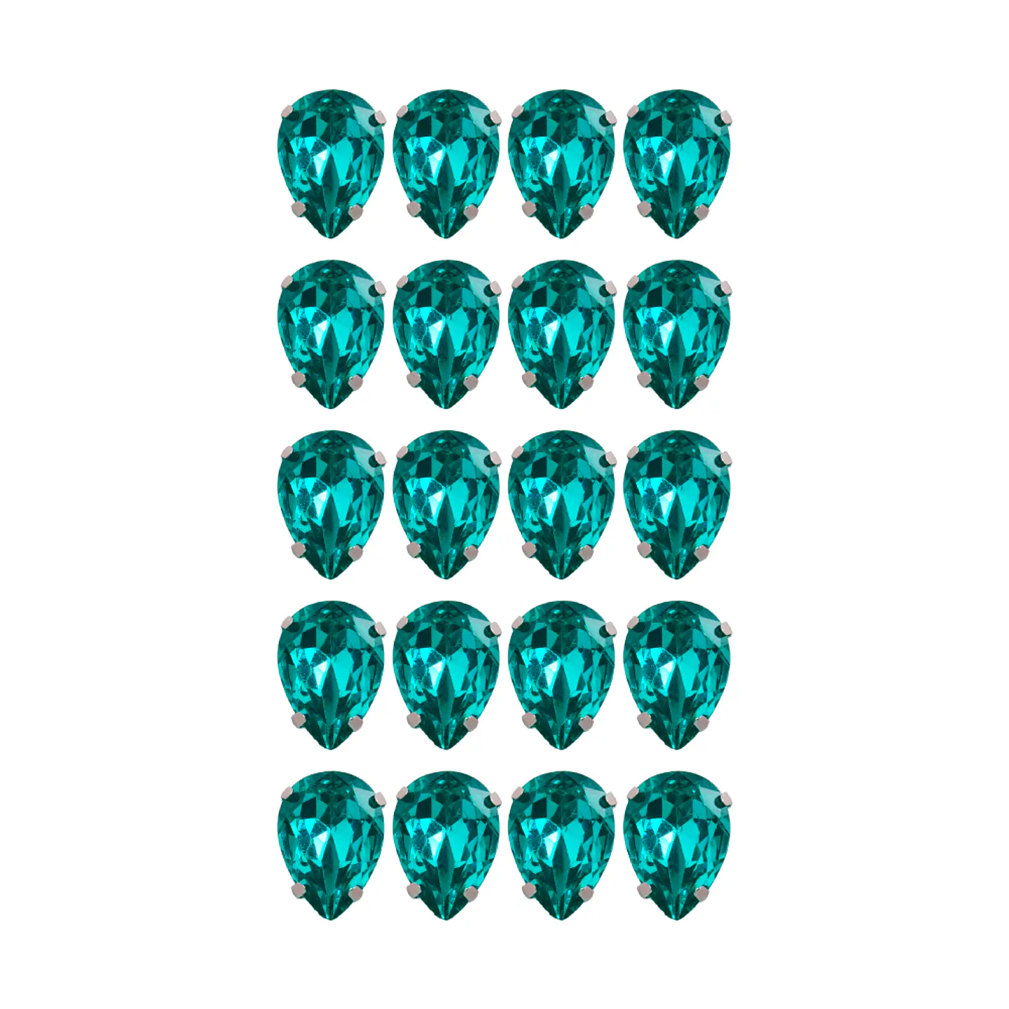 Strass Gota 10x14mm Turquesa 2